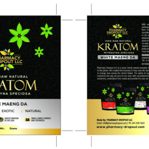 White Super Maeng Da Kratom – Wild-harvested – Flagship Product - Store Label - Powder AND Capsules